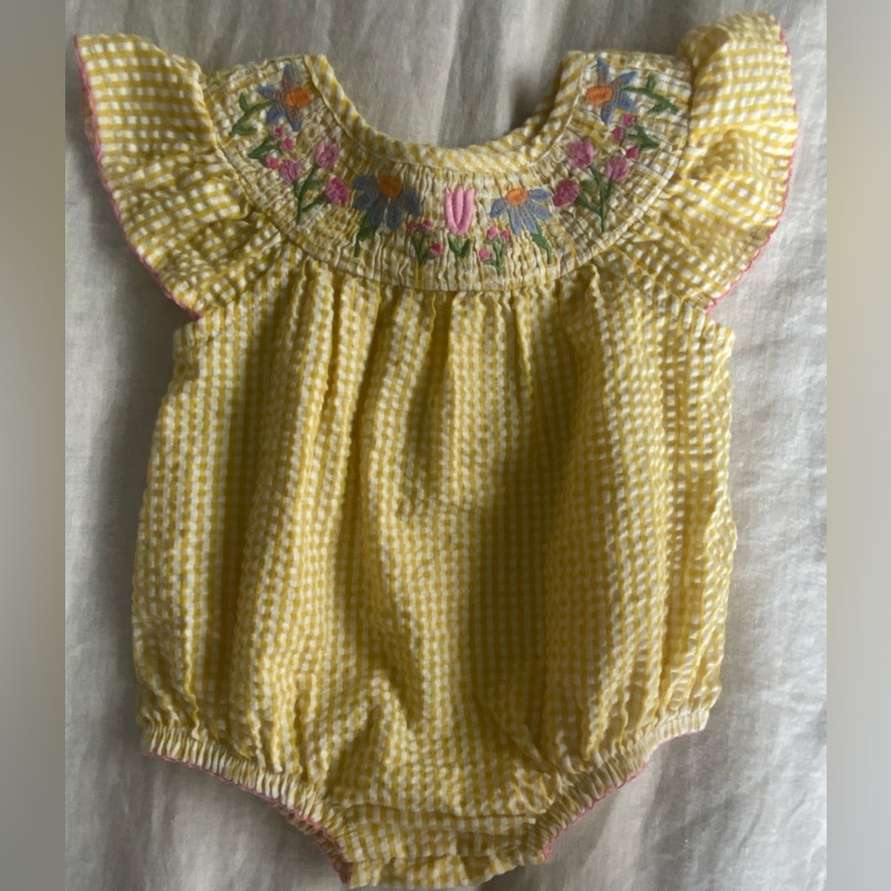 Mudpie Gingham Romper